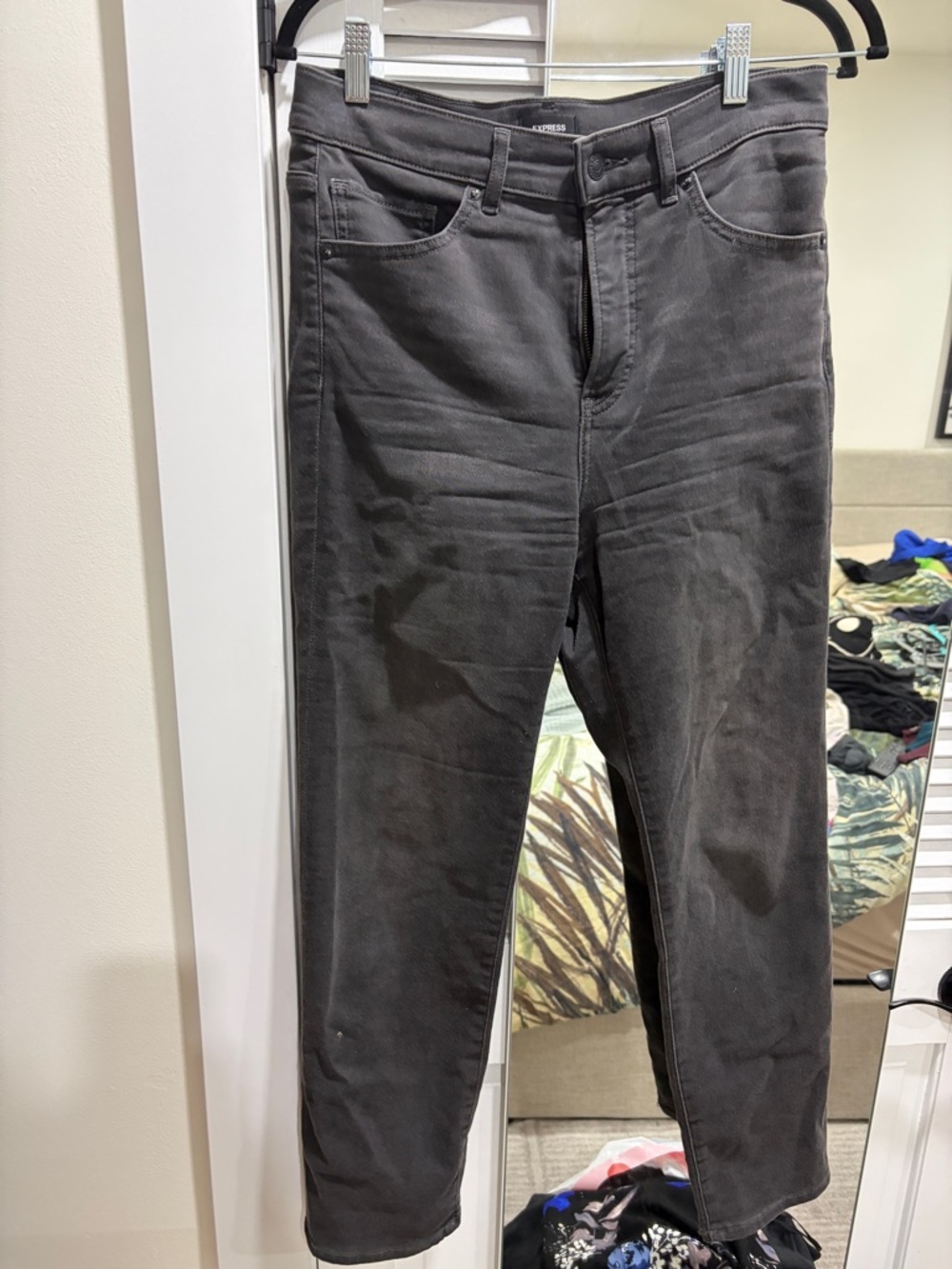 Express Straight-Leg Jeans in Faded Black
